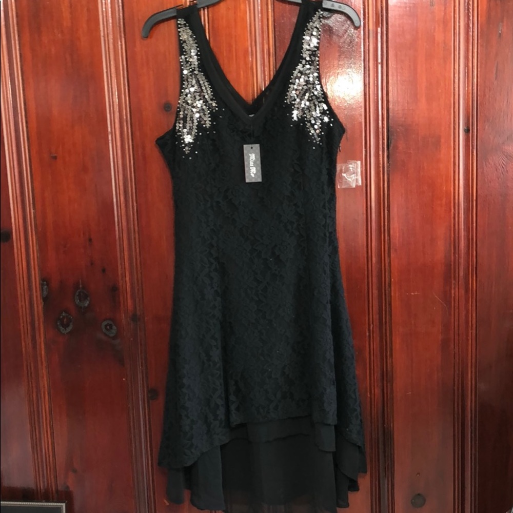 Miss Me lace and rhinestone dress NWT